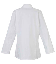Premier Ladies Long Sleeve Chef's Jacket PR671 - PR671 White Back