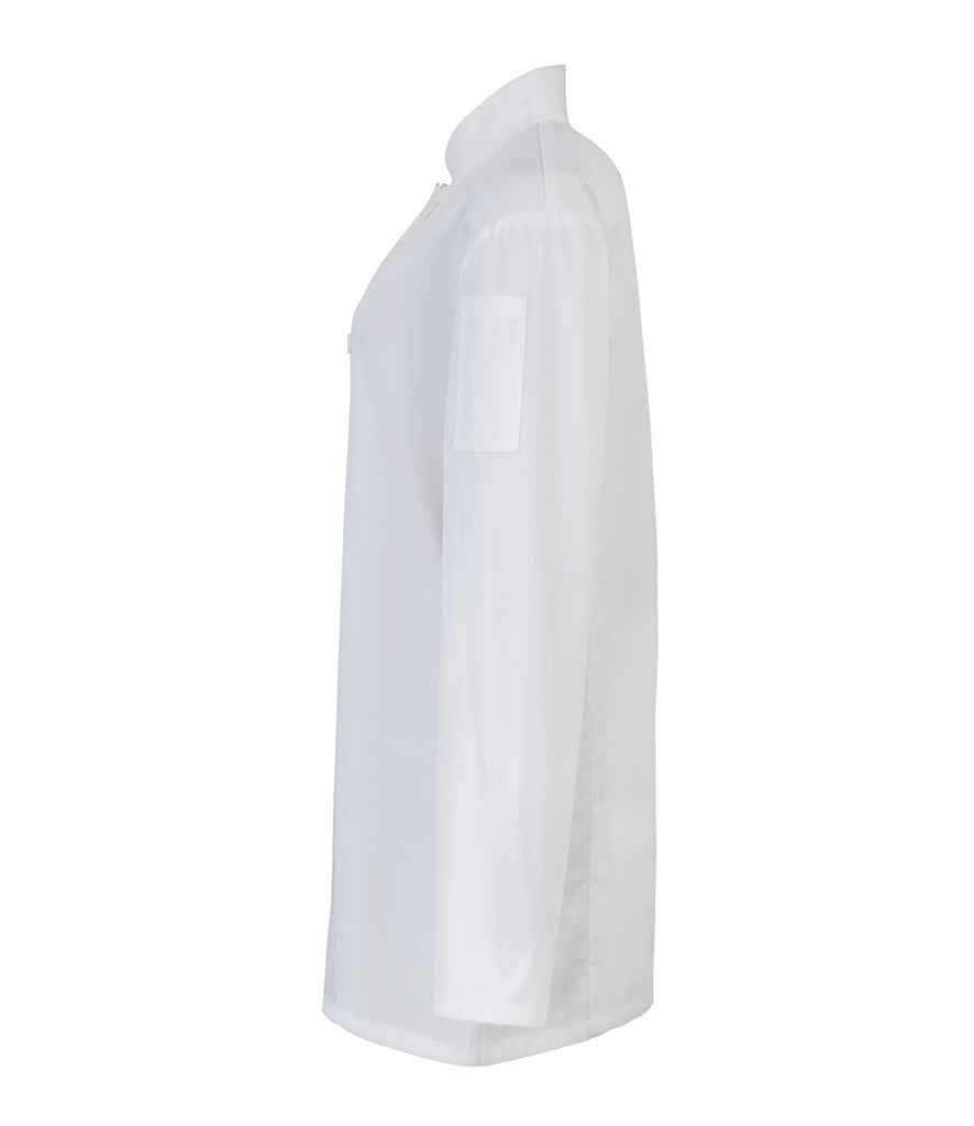 Premier Ladies Long Sleeve Chef's Jacket PR671 - PR671 White Side