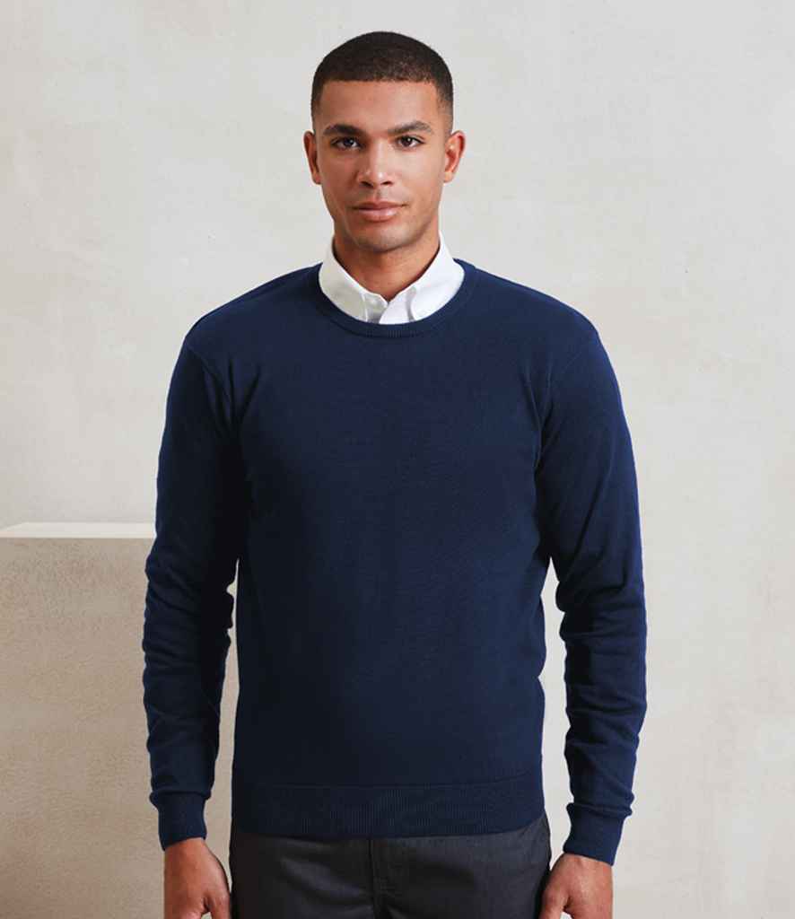 Premier Cotton Rich Crew Neck Sweater PR692 - PR692 Navy Model