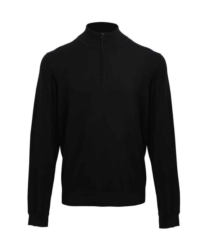 Premier Zip Neck Sweater PR695 - Black