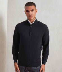 Premier Zip Neck Sweater PR695 - PR695 Black Model