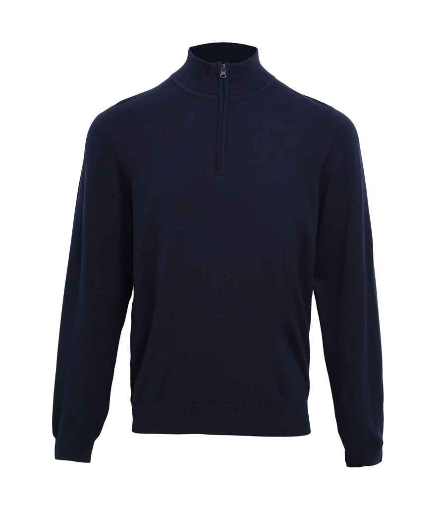 Premier Zip Neck Sweater PR695 - Navy