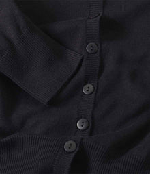 Premier Ladies Cotton Acrylic V Neck Cardigan PR697 - PR697 Black Detail