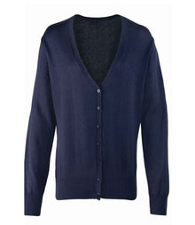 Premier Ladies Cotton Acrylic V Neck Cardigan PR697 - Navy