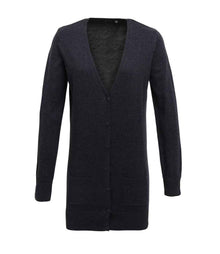 Premier Ladies Longline V Neck Cardigan PR698 - Charcoal