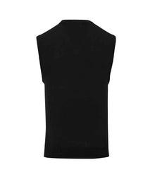 Premier Sleeveless Cotton Acrylic V Neck Sweater PR699 - PR699 Black Back