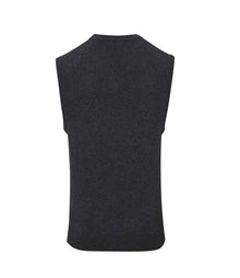 Premier Sleeveless Cotton Acrylic V Neck Sweater PR699 - PR699 Charcoal Back