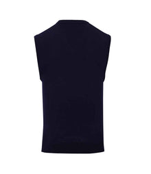 Premier Sleeveless Cotton Acrylic V Neck Sweater PR699 - PR699 Navy Back