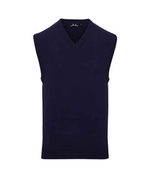 Premier Sleeveless Cotton Acrylic V Neck Sweater PR699 - Navy