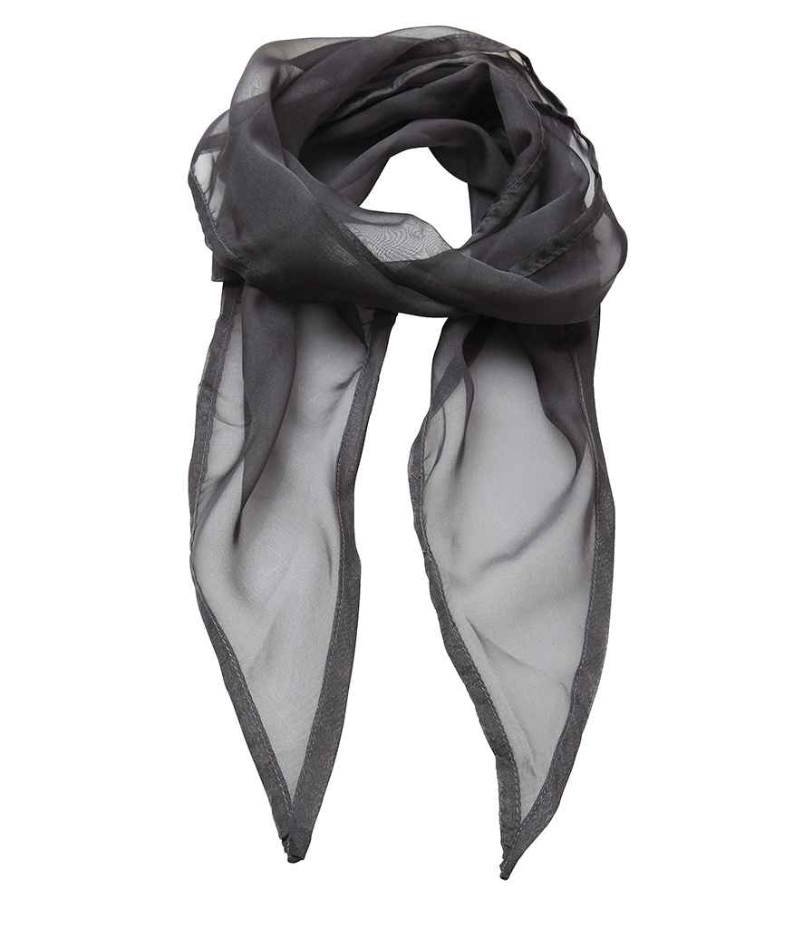Premier 'Colours' Chiffon Scarf PR740 - Dark Grey