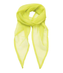 Premier 'Colours' Chiffon Scarf PR740 - Lime Green