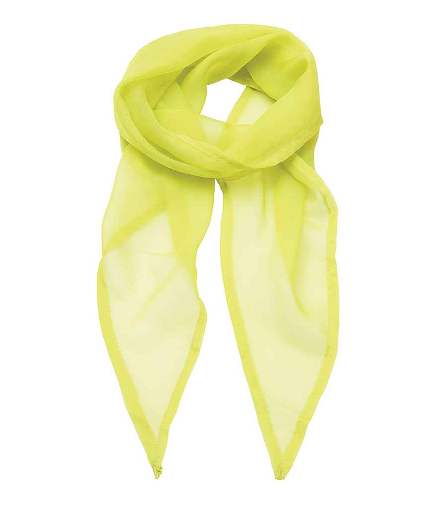 Premier 'Colours' Chiffon Scarf PR740 - Lime Green