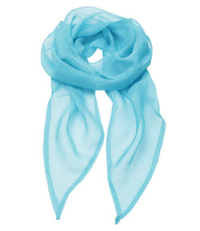 Premier 'Colours' Chiffon Scarf PR740 - Turquoise Blue
