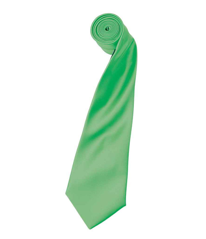 Premier 'Colours' Satin Tie PR750 - Apple Green