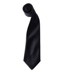 Premier 'Colours' Satin Tie PR750 - Black