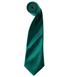 Premier 'Colours' Satin Tie PR750 - Bottle Green