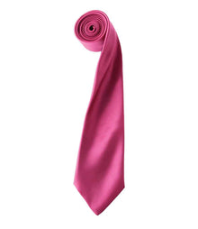 Premier 'Colours' Satin Tie PR750 - Hot Pink