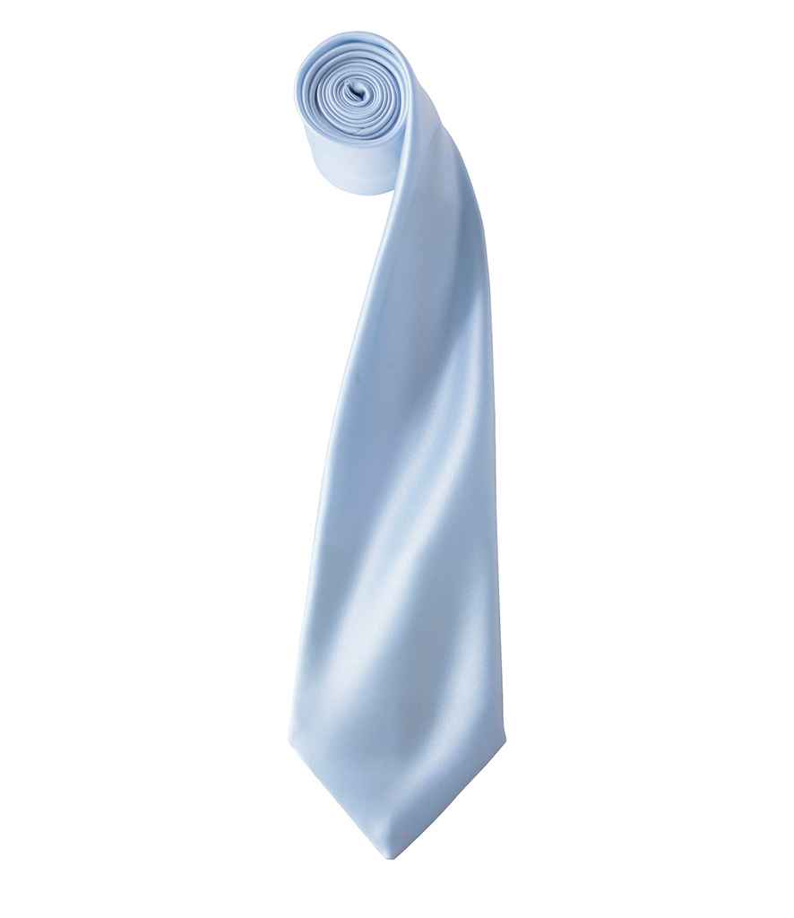 Premier 'Colours' Satin Tie PR750 - Light Blue