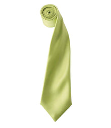 Premier 'Colours' Satin Tie PR750 - Lime Green