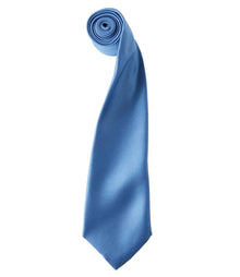 Premier 'Colours' Satin Tie PR750 - Mid Blue
