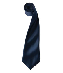 Premier 'Colours' Satin Tie PR750 - Navy