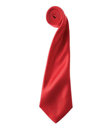 Premier 'Colours' Satin Tie PR750 - Red