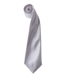 Premier 'Colours' Satin Tie PR750 - Silver