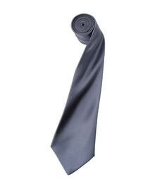 Premier 'Colours' Satin Tie PR750 - Steel