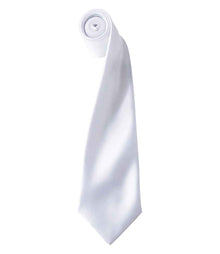 Premier 'Colours' Satin Tie PR750 - White