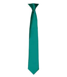 Premier 'Colours' Satin Clip Tie PR755 - Bottle Green