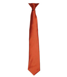 Premier 'Colours' Satin Clip Tie PR755 - Chestnut