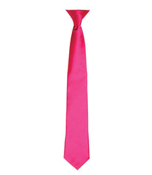 Premier 'Colours' Satin Clip Tie PR755 - Hot Pink