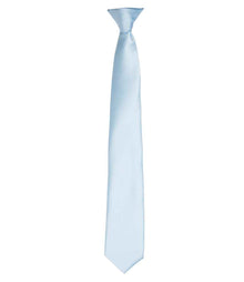 Premier 'Colours' Satin Clip Tie PR755 - Light Blue