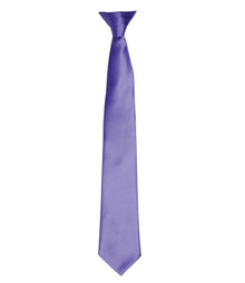 Premier 'Colours' Satin Clip Tie PR755 - Purple