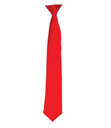 Premier 'Colours' Satin Clip Tie PR755 - Red