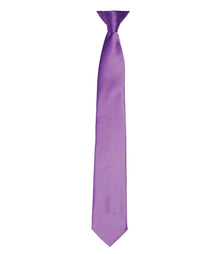 Premier 'Colours' Satin Clip Tie PR755 - Rich Violet