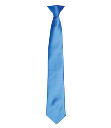 Premier 'Colours' Satin Clip Tie PR755 - Sapphire Blue