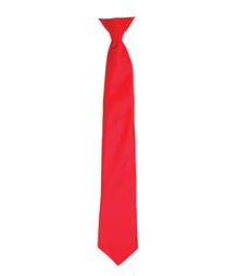 Premier 'Colours' Satin Clip Tie PR755 - Strawberry Red