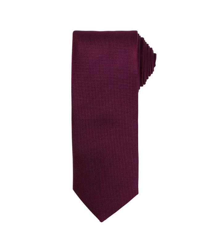 Premier Micro Waffle Tie PR780 - Aubergine