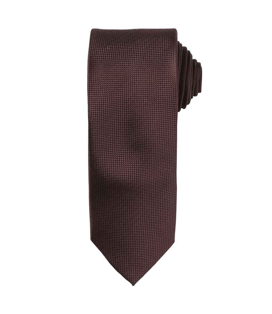 Premier Micro Waffle Tie PR780 - Brown