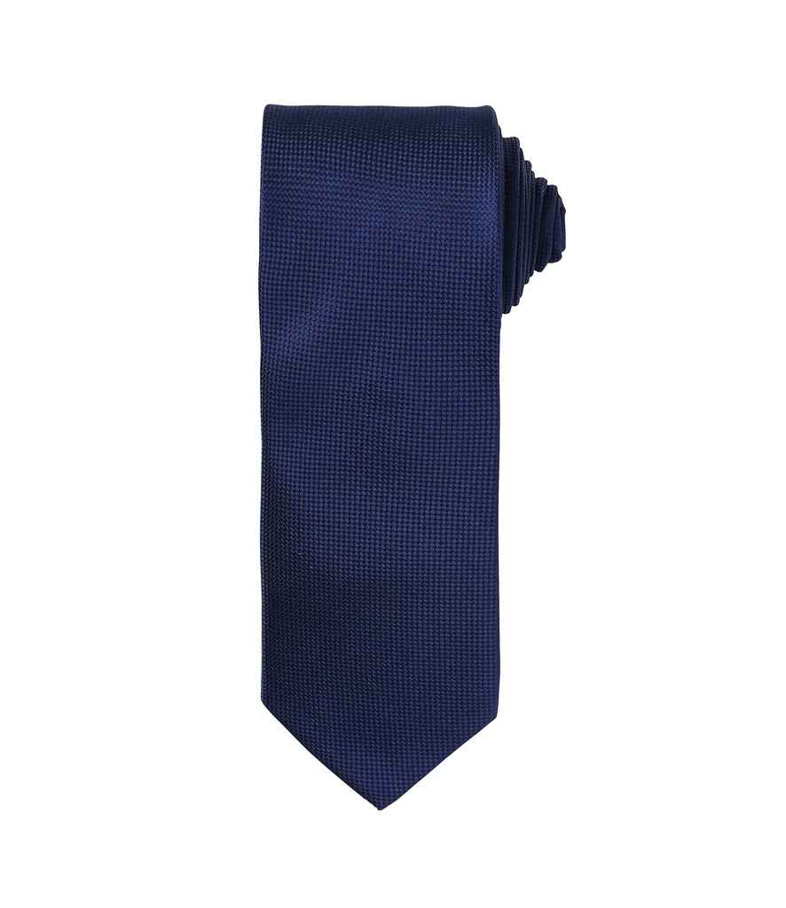 Premier Micro Waffle Tie PR780 - Navy