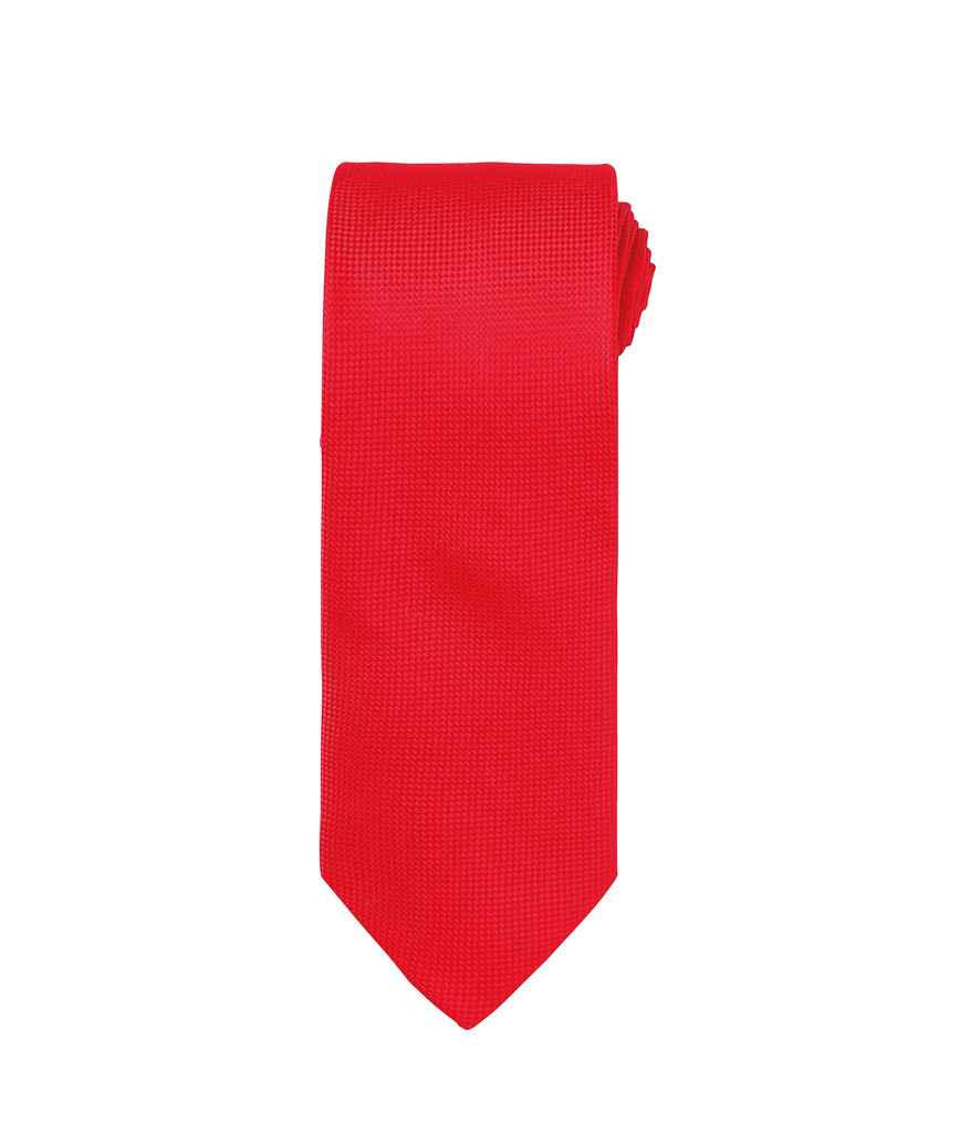 Premier Micro Waffle Tie PR780 - Red
