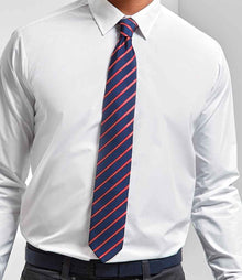 Premier Sports Stripe Tie PR784 - PR784 Navy/Red Model