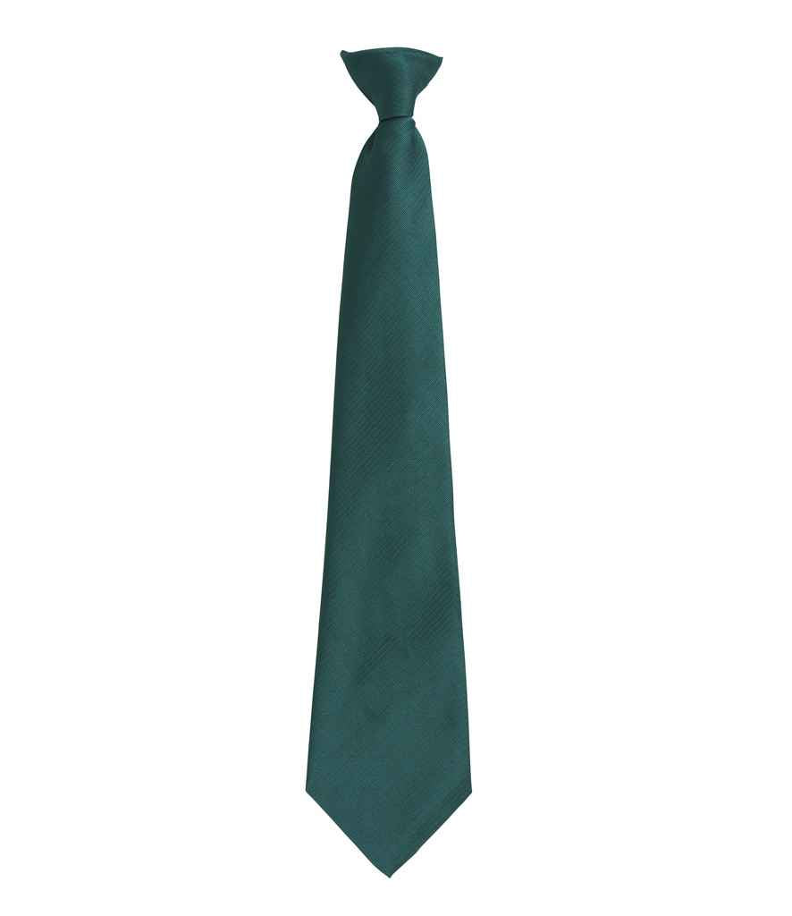 Premier 'Colours' Fashion Clip Tie PR785 - Bottle Green