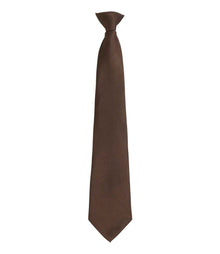 Premier 'Colours' Fashion Clip Tie PR785 - Brown