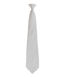 Premier 'Colours' Fashion Clip Tie PR785 - Silver