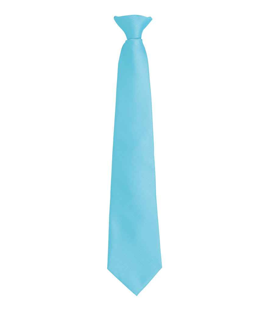 Premier 'Colours' Fashion Clip Tie PR785 - Turquoise Blue