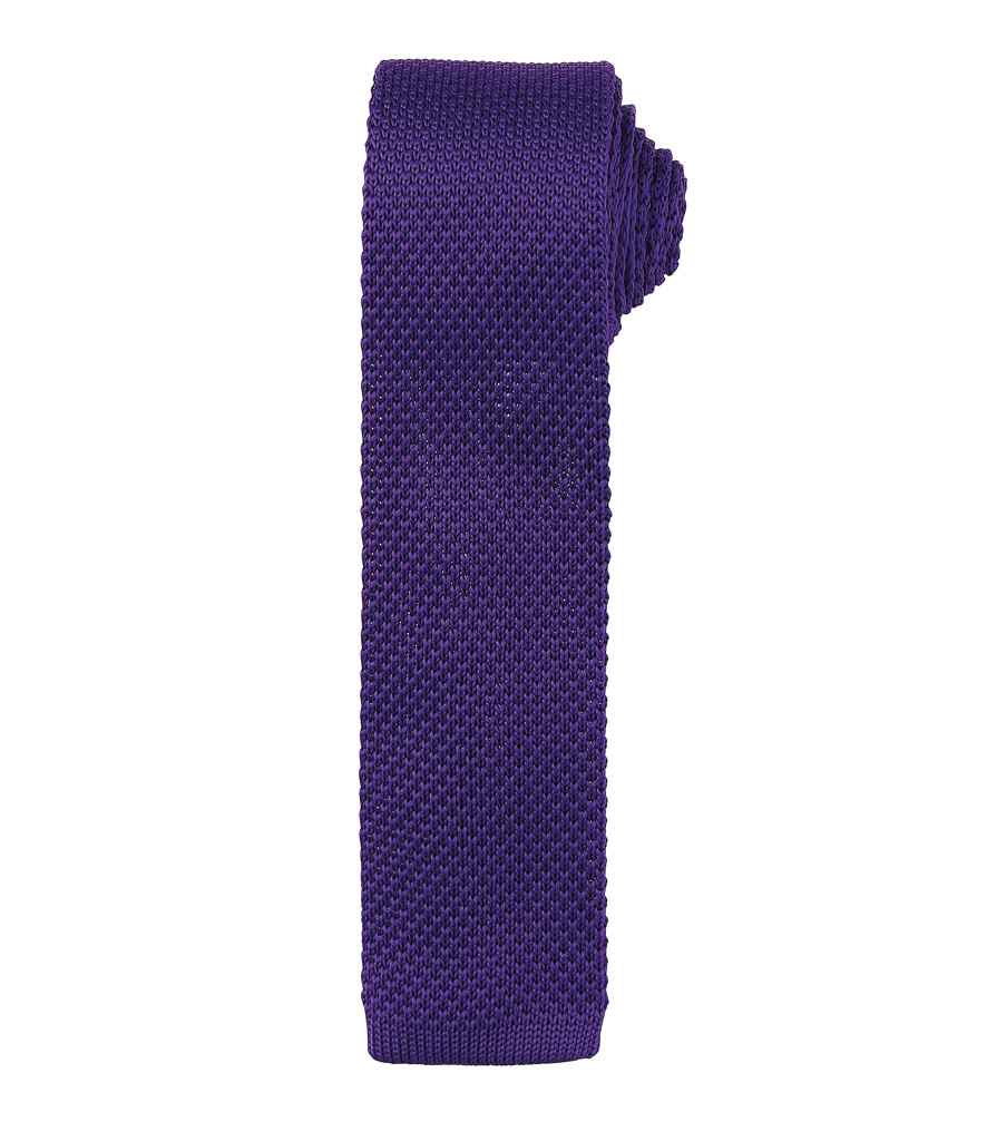 Premier Slim Knitted Tie PR789 - Purple