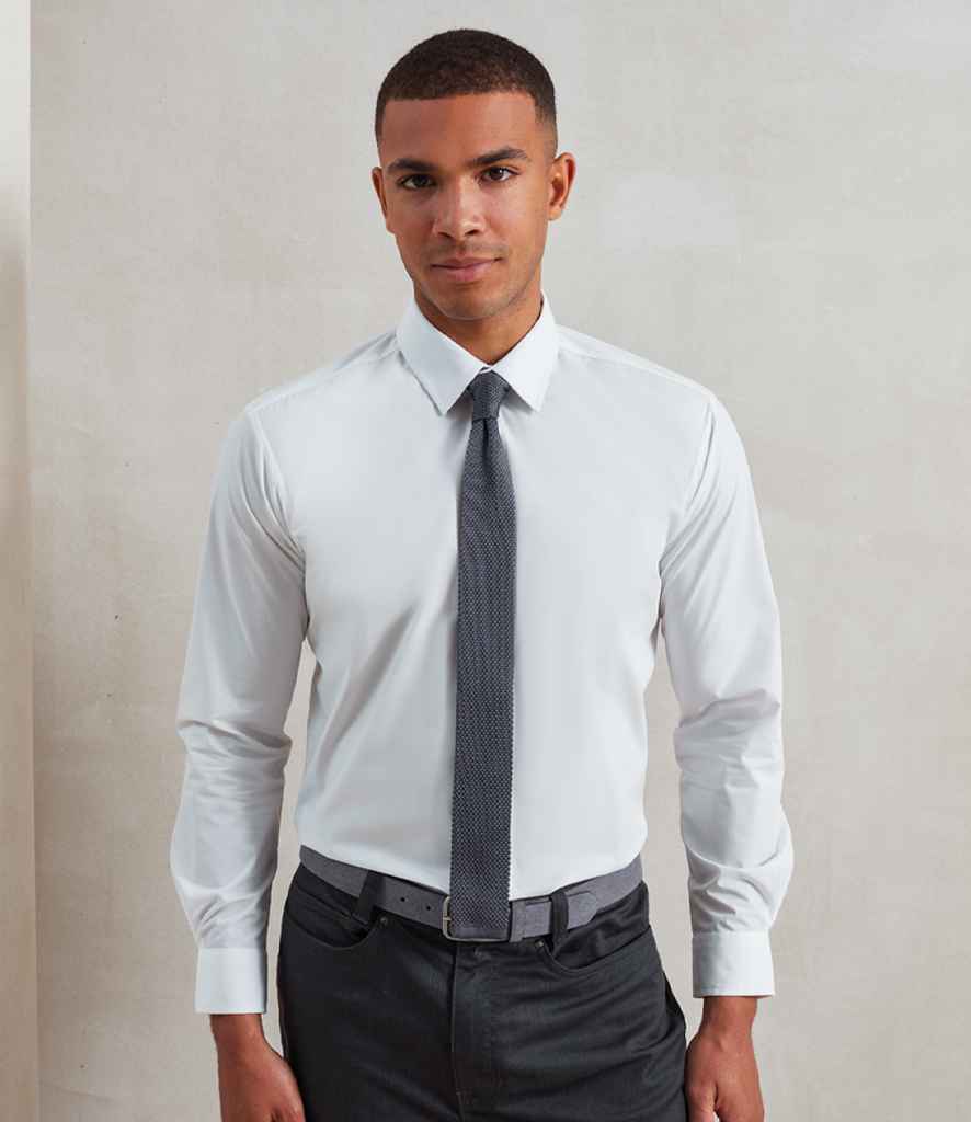 Premier Slim Knitted Tie PR789 - PR789 Steel Model