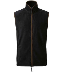 Premier Artisan Fleece Gilet PR803 - Black/Brown